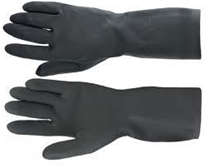 Găng tay cao su đen