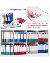 File còng bật 5cm khổ A Kingjim 2693 GSV Blue