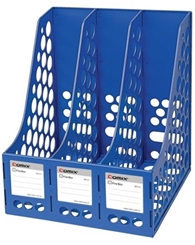 File vát 3 ngăn nhựa Comix mầu xanh Blue (B2113)